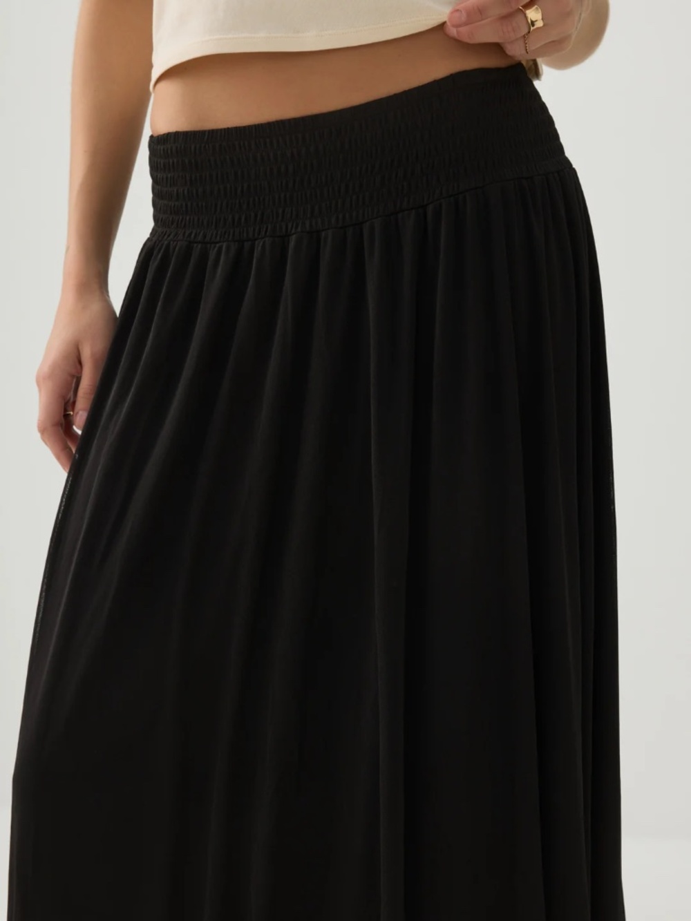 Women’s Black Midi À-Line Skirt